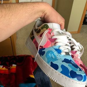 pink bape af1